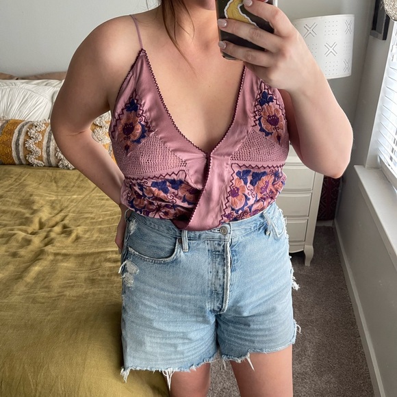 Free People across Cross Bodysuit M - Picture 2 of 12